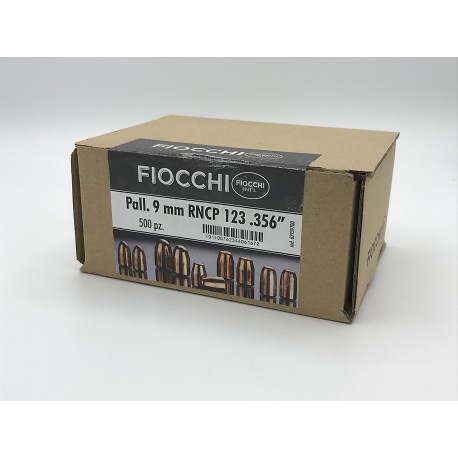 Fiocchi 9mm RNCP 123gr 356" INT'L 1000pz