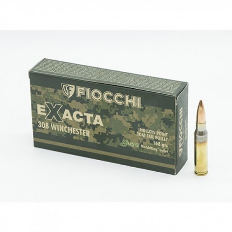 Fiocchi Exacta 308 Win. HPBT 168gr