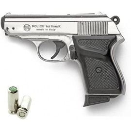 PISTOLA A SALVE BRUNI MODELLO NEW POLICE PPK CAL. 8mm CROME - Armeria Ares  e Artemide