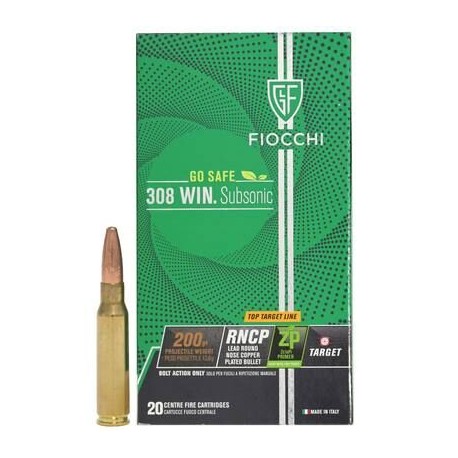 Fiocchi .308 Win SUBSONIC ZP RNCP 200gr