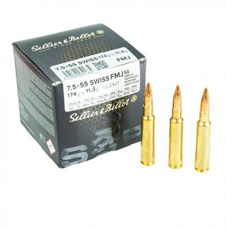 Sellier & Bellot 7,5x55 Swiss FMJ 174gr